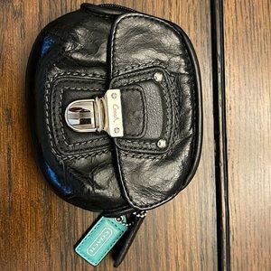 Coach black coin purse